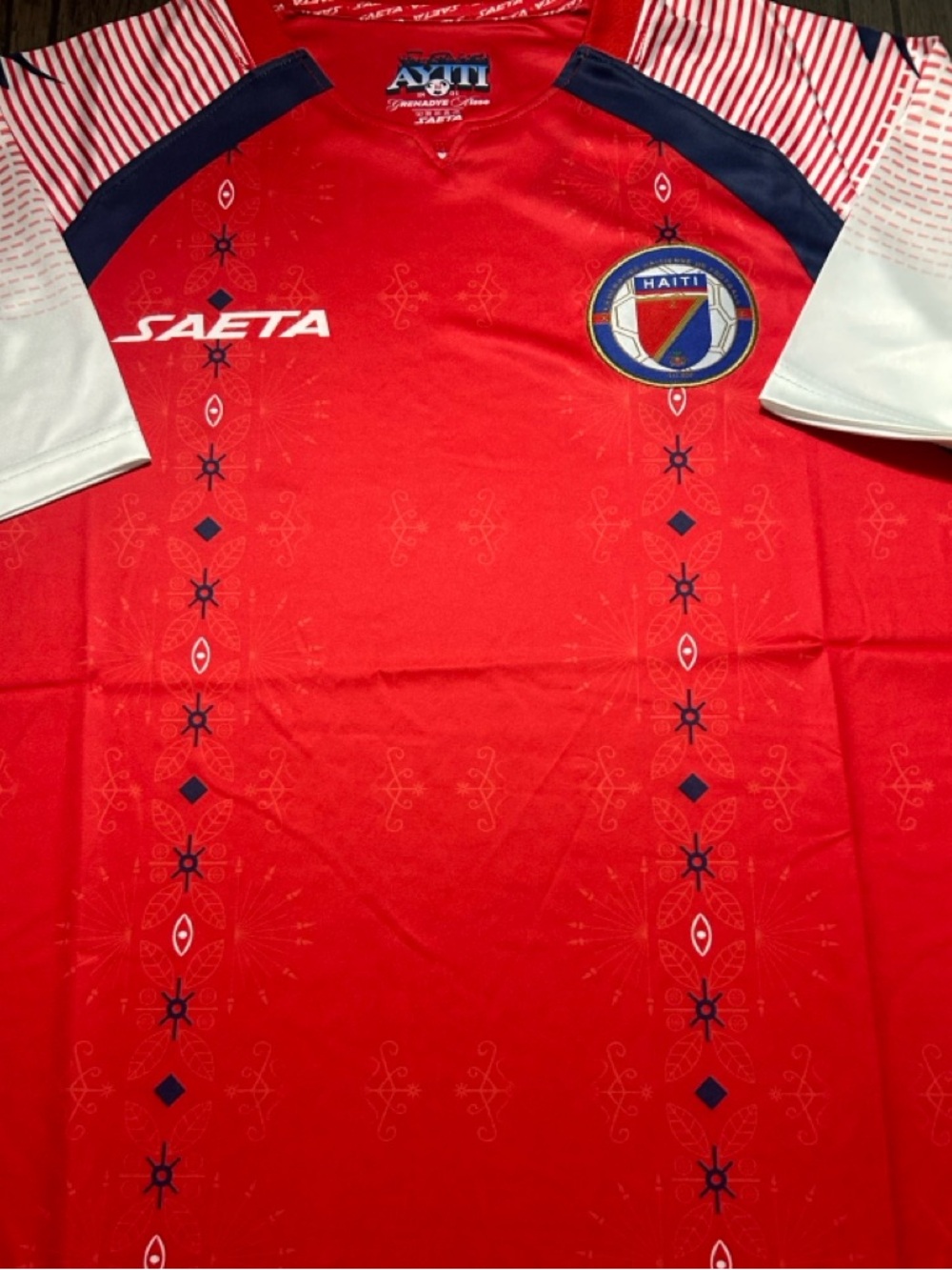 Saeta brand HAITI National Team Men's World Cup JERSEY Sz M,L,XL,2X New w tags